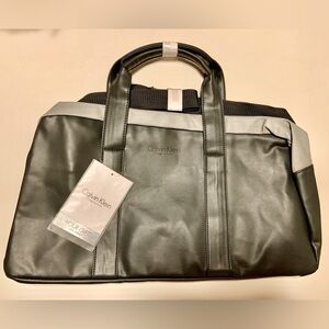 CALVIN KLEIN Fragrances Weekender Travel Duffle Gym Bag Grey color NEW / NWT